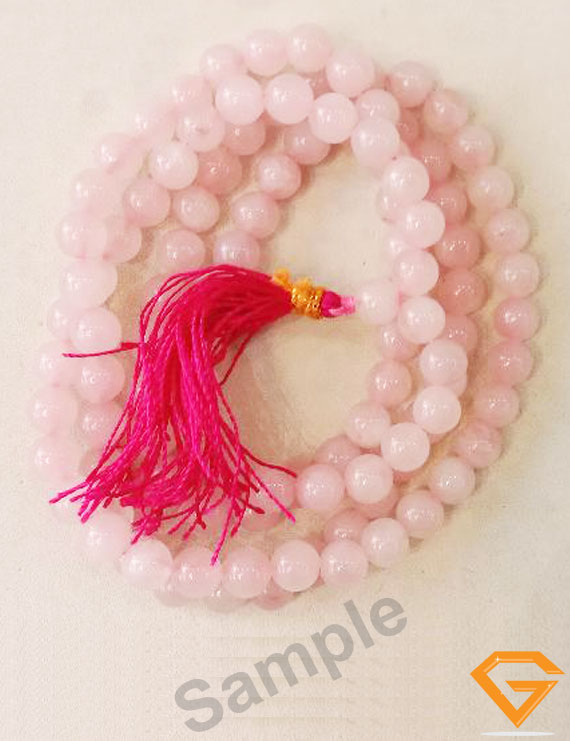 Natural Rose Quartz Stone Mala 8mm